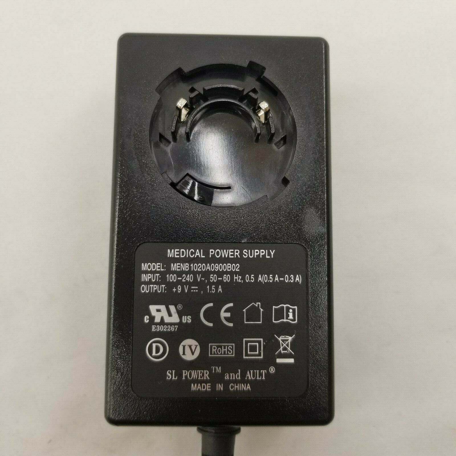New SL Power 4-Pin MENB1020A0900B02 9V 1.5A Medical Power Supply - Click Image to Close